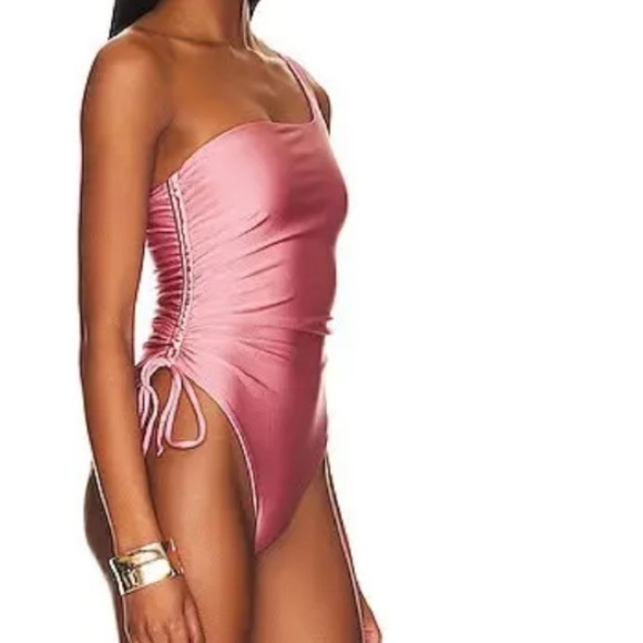 TULAROSA Kal One Piece swimsuit in Metallic Dusty Rose - Picture 2 of 6